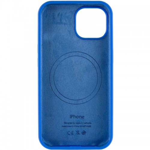 Чохол Silicone Case Full Protective (AA) with MagSafe для Apple iPhone 15 Plus (6.7") Синій / Capri Blue