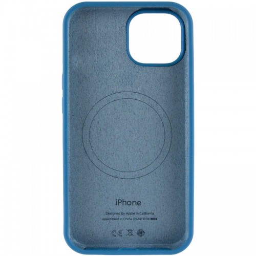 Чохол Silicone Case Full Protective (AA) with MagSafe для Apple iPhone 15 Plus (6.7") Синій / Denim Blue