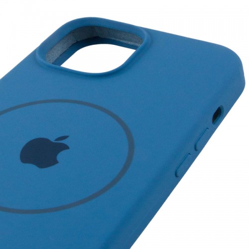 Чохол Silicone Case Full Protective (AA) with MagSafe для Apple iPhone 15 Plus (6.7") Синій / Denim Blue