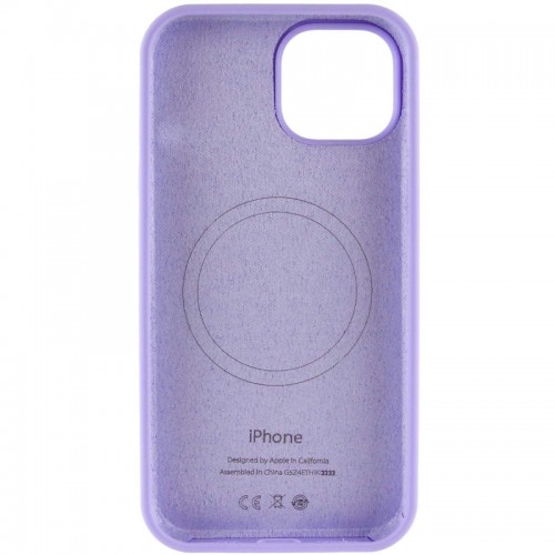 Чохол Silicone Case Full Protective (AA) with MagSafe для Apple iPhone 15 Plus (6.7") Бузковий / Dasheen