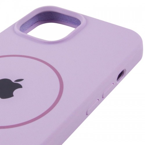 Чохол Silicone Case Full Protective (AA) with MagSafe для Apple iPhone 15 Plus (6.7") Бузковий / Lilac