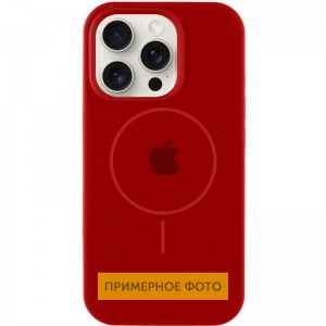 Чехол Silicone Case Full Protective (AA) with MagSafe для Apple iPhone 16 (6.1") Красный / Deep Red
