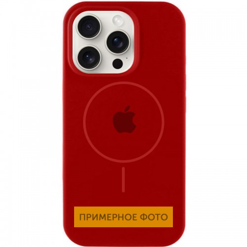 Чехол Silicone Case Full Protective (AA) with MagSafe для Apple iPhone 16 (6.1") Красный / Deep Red