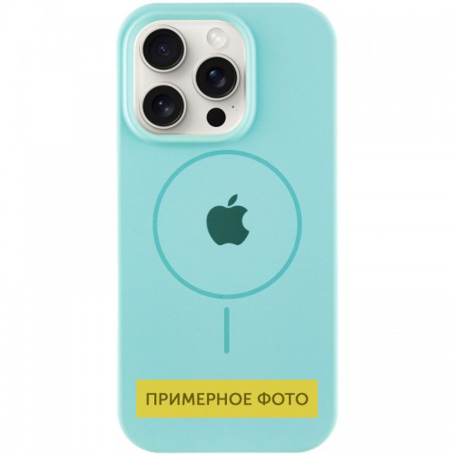 Чохол Silicone Case Full Protective (AA) with MagSafe для Apple iPhone 16 Plus (6.7") Бірюзовий / Light Turquoise