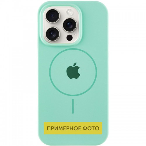 Чохол Silicone Case Full Protective (AA) with MagSafe для Apple iPhone 16 Plus (6.7") Зелений / Spearmint