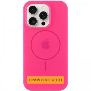 Чохол Silicone Case Full Protective (AA) with MagSafe для Apple iPhone 16 Plus (6.7") Рожевий / Barbie pink