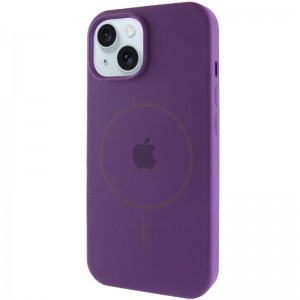 Чехол Silicone Case Full Protective (AA) with MagSafe для Apple iPhone 14 (6.1") Фиолетовый / Аметист
