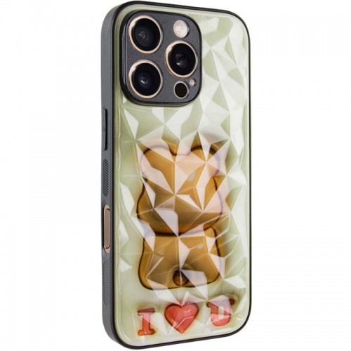 TPU+PC чехол Prisma Fluffie для Apple iPhone 16 Pro (6.3") Bear