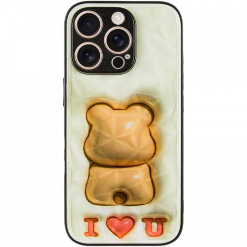 TPU+PC чехол Prisma Fluffie для Apple iPhone 16 Pro (6.3") Bear