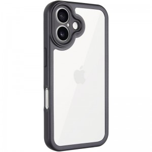 TPU чехол Transparent + Colour 1,5 мм для Apple iPhone 16 (6.1") Black