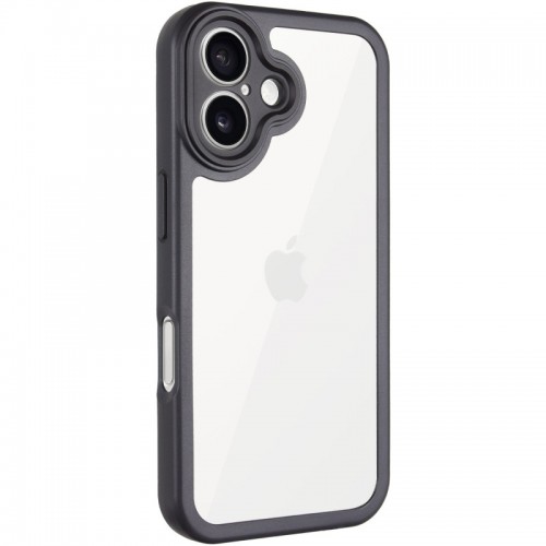 TPU чохол Transparent + Colour 1,5mm для Apple iPhone 16 (6.1") Black