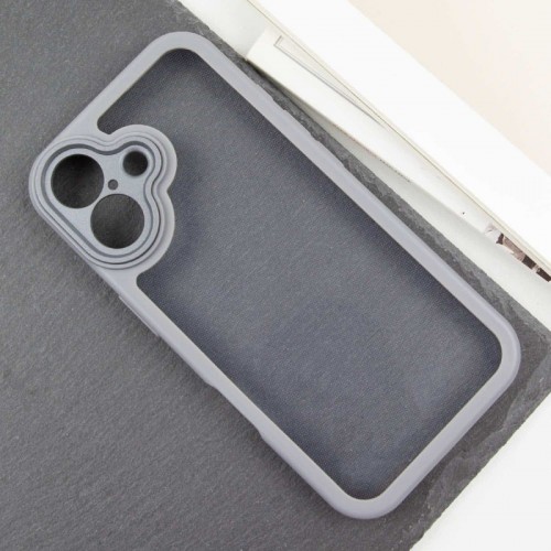 TPU чехол Transparent + Colour 1,5mm для Apple iPhone 16 (6.1") Серый