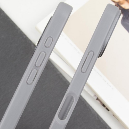 TPU чехол Transparent + Colour 1,5mm для Apple iPhone 16 (6.1") Серый