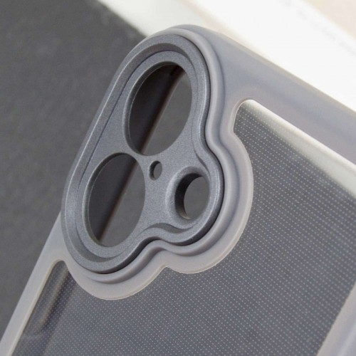 TPU чехол Transparent + Colour 1,5mm для Apple iPhone 16 (6.1") Серый