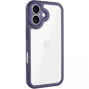 TPU чехол Transparent + Colour 1,5 мм для Apple iPhone 16 (6.1") Фиолетовый