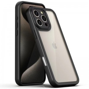 Чехол TPU Transparent + Colour 1,5 мм для Apple iPhone 16 Pro (6,3") Черный