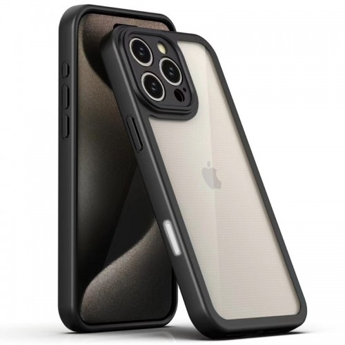 Чехол TPU Transparent + Colour 1,5 мм для Apple iPhone 16 Pro (6,3") Черный