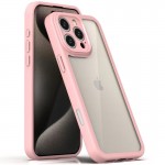 TPU чохол Transparent + Colour 1,5mm для Apple iPhone 16 Pro (6.3") Pink