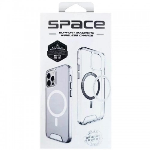 Чехол TPU Space Case с MagSafe для Apple iPhone 16e (6.1") Прозрачный