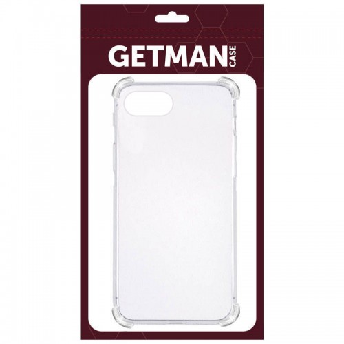 TPU чохол GETMAN Ease logo посилені кути для Apple iPhone 16e (6.1") Безбарвний (прозорий)