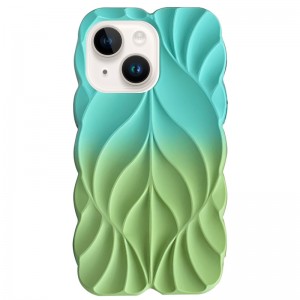 TPU чохол Leaf для Apple iPhone 14 / 13 (6.1") Marine Green / Mint