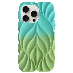 TPU чохол Leaf для Apple iPhone 14 Pro Max (6.7") Marine Green / Mint