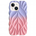 Чехол TPU Leaf для Apple iPhone 15 (6.1") Сиреневый / Розовый