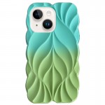 Чехол TPU Leaf для Apple iPhone 15 (6.1") морской зелёный / мятный