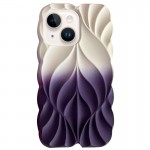 TPU чехол Leaf для Apple iPhone 15 (6.1") Белый / Фиолетовый