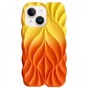 TPU чохол Leaf для Apple iPhone 15 (6.1") Yellow / Orange