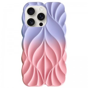 TPU чохол Leaf для Apple iPhone 15 Pro (6.1") Lilac / Pink