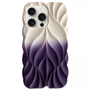 TPU чохол Leaf для Apple iPhone 15 Pro (6.1") White / Purple