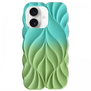 TPU чохол Leaf для Apple iPhone 16 (6.1") Marine Green / Mint