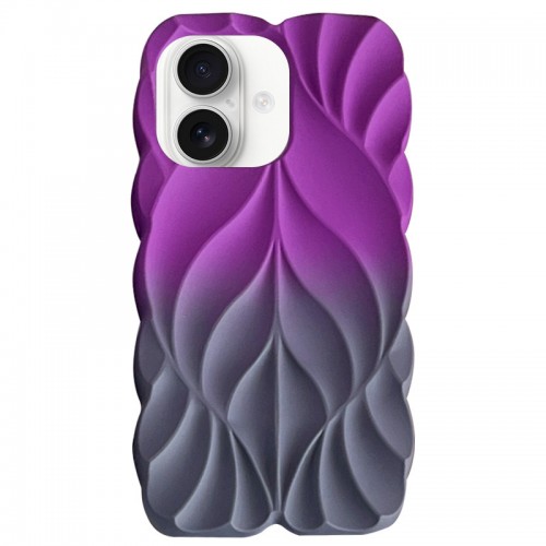 TPU чохол Leaf для Apple iPhone 16 (6.1") Violet / Grey