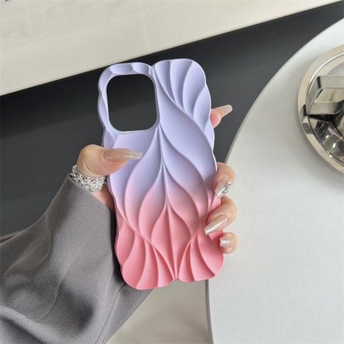 TPU чохол Leaf для Apple iPhone 16 Pro (6.3") Lilac / Pink