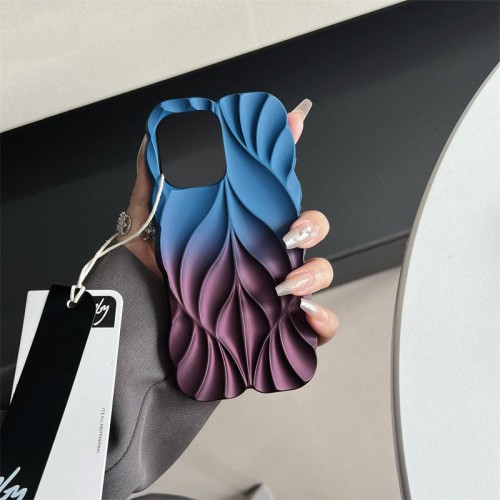 TPU чохол Leaf для Apple iPhone 16 Pro Max (6.9") Navy Blue / Plum