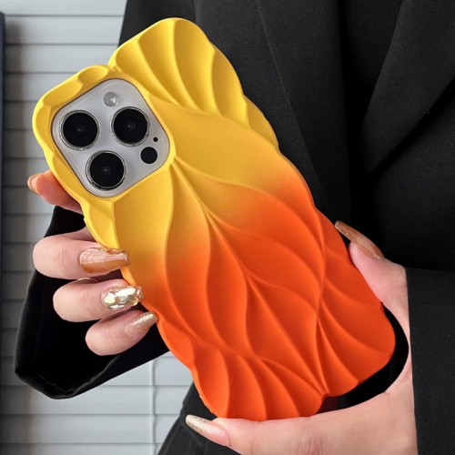 TPU чохол Leaf для Apple iPhone 16 Pro Max (6.9") Yellow / Orange