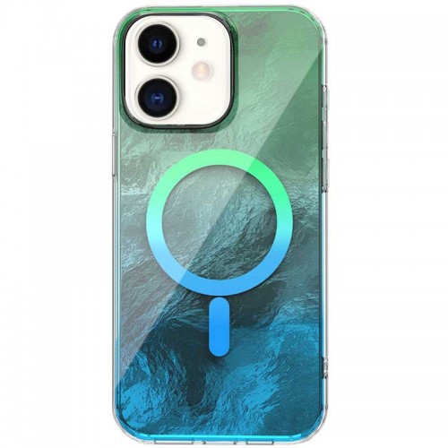 Чохол TPU Shiny Mountain (MagFit) для Apple iPhone 11 (6.1") Green / Blue
