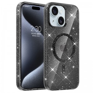 Чохол TPU Eclipse Sparkle (MagFit) для Apple iPhone 15 (6.1") Black