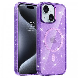 Чохол TPU Eclipse Sparkle (MagFit) для Apple iPhone 15 (6.1") Purple