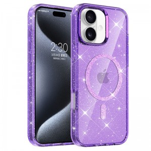 Чохол TPU Eclipse Sparkle (MagFit) для Apple iPhone 16 (6.1") Purple