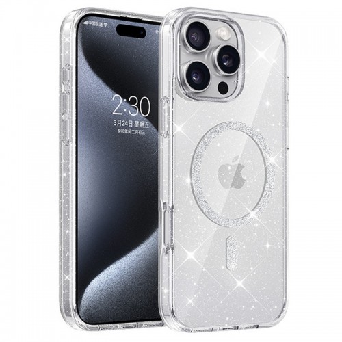 Чохол TPU Eclipse Sparkle (MagFit) для Apple iPhone 16 Pro Max (6.9") Clear