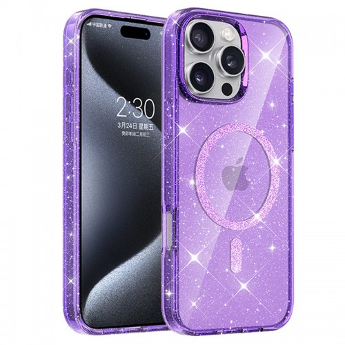 Чохол TPU Eclipse Sparkle (MagFit) для Apple iPhone 16 Pro Max (6.9") Purple