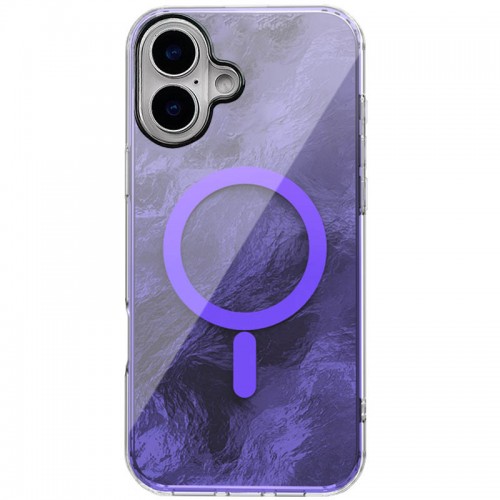 Чохол TPU Shiny Mountain (MagFit) для Apple iPhone 16 (6.1") Purple