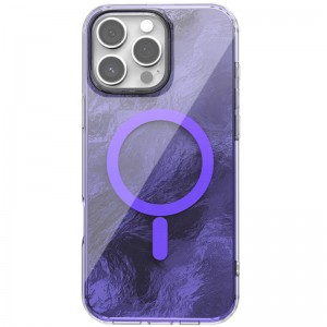 Чехол TPU Shiny Mountain (MagFit) для Apple iPhone 16 Pro Max (6.9") Purple