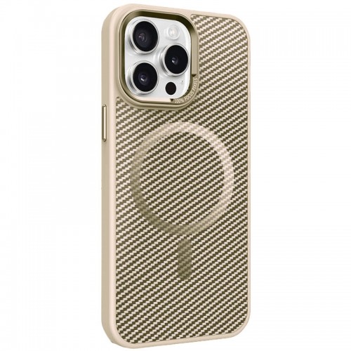Чохол TPU+PC Carbon Mirage with MagSafe для Apple iPhone 15 Pro (6.1") Antique White
