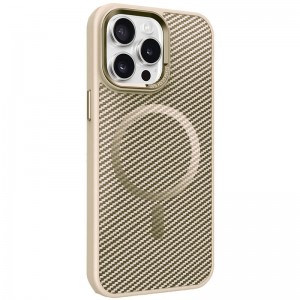 Чохол TPU+PC Carbon Mirage with MagSafe для Apple iPhone 15 Pro Max (6.7") Antique White