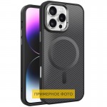 Чохол TPU+PC Carbon Mirage with MagSafe для Apple iPhone 16 (6.1") Black