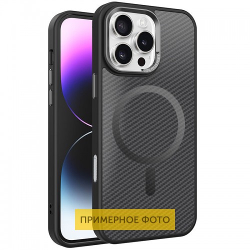 Чохол TPU+PC Carbon Mirage with MagSafe для Apple iPhone 16 (6.1") Black