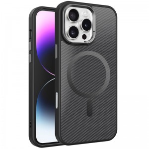 Чохол TPU+PC Carbon Mirage with MagSafe для Apple iPhone 16 Pro (6.3") Black